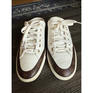 Louis Vuitton Monogram Stellar Open Back 20th Anniversary Sneakers Sz. 38